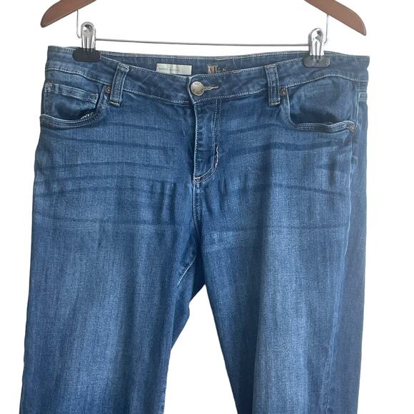 Kut From The Kloth Jeans Women Natalie 12 Petite Blue Cropped Cotton Comfort - Picture 12 of 13